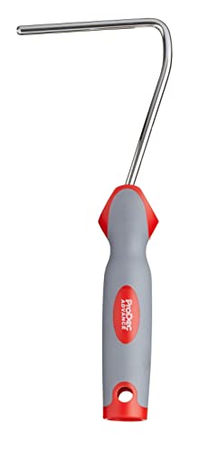 ProDec Advance Mini-Farbrollenrahmen mit weichem Griff, 100 mm, kompatibel mit allen Mini-Farbrollern – 250 mm lang, universelle verchromte Steckstange mit 6 mm Durchmesser