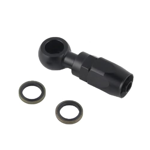 HUANGSHIJUNOUS Auto Motorrad Hydraulische Edelstahl Nylon Geflochtene AN6 Heizöl Schlauch Fitting Banjo 12 14mm Mit Kupplung Schraube M12 M14 X 1,5(14mm)
