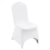 VEVOR 50 Stück weißen Stuhlhussen Polyester Spandex Stuhlabdeckung Stretch Slipcovers für Hochzeit Party Essen Bankett Stuhl Dekoration deckt