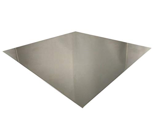 Edelstahlblech 3 mm V2A Blech K240 geschliffen 1.4301 Zuschnitte Edelstahlplatte Wunschmaß möglich (200mm x 100mm)