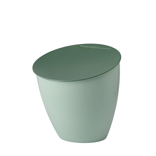 Mepal - Küchenabfalleimer Calypso - Kleiner Mülleimer mit Deckel - Komposteimer Küche - Ideal für die Küchenorganisation - Küchenhelfer & Spülmaschinenfest - 2200 ml - Nordic sage