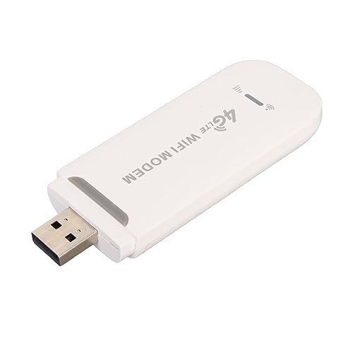 4G LTE Router, Tragbares WLAN mit SIM Karten Steckplatz Mobiler WLAN Router USB surfstick, bis zu 150Mbit/s Download/ 50Mbit/s Upload Verbindung mit bis zu 10 Geräten (Weiß)