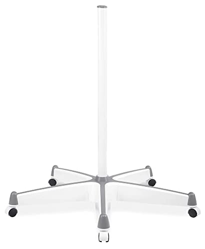 Showlite RS-100W Rollenstativ für Lupenleuchte (5 Standfüße mit Rollen, Höhe: 70 cm, Rohrdurchmesser innen: 1,3 cm) weiß