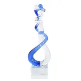 EUSTUMA Handgeblasene Glas-Paar-Figur, handgefertigte Paar-Skulptur, Hochzeitstags- und Valentinstagsgeschenk, Kunstskulpturensammlung als Geburtstagsgeschenk, liebevolle Umarmung.
