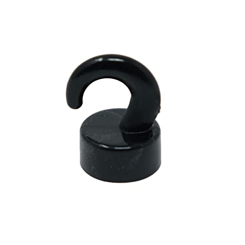 Black Plastic Mini Magnetic Haken Für Kühlschrank, Büro, Whiteboard, Mitteilungsboard 12mm x 20mm Hoch - 1kg Zug - Pack von 10