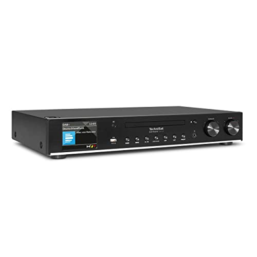 TechniSat DIGITRADIO 143 CD (V3) – Digital HiFi-Tuner, Internetradio (DAB+, UKW, Bluetooth-Audiostreaming, Spotify Connect, CD-Player, WLAN, Breite 43,5 cm, App-Steuerung, Fernbedienung) Schwarz