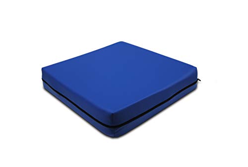 Pepe - Antidekubitus Sitzkissen für Rollstuhl (42 x 42 x 8 cm), Rollstuhl Sitzkissen Orthopädisch, Antidekubituskissen, Memory Foam Rollstuhlkissen, Dekubitus Sitzkissen Blau - Made in Europe