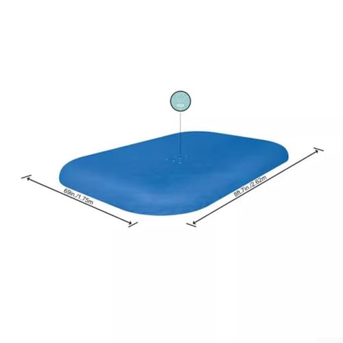 Jonikuper PE-Poolabdeckung, rechteckig, mit UV-Schutz, Wärmespeicherung, Bereich von -34,4 °C bis 57,2 °C, für Sommer-/Winter-Schwimmbad-Wartung (262 × 175 cm)