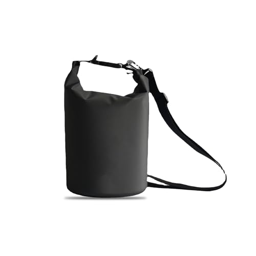 Helweet Dry Bag, Wasserdichter Beutel Rucksack, wasserdichte Taschen, Wasserdichter Packsack, Geeignet zum Bootfahren, Kajakfahren, Angeln, Rafting, Schwimmen, Camping und Am Strand, Schwarz, 3L