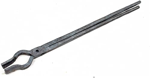 Schmiedezangen Schmiedezange Schmiedezange mit runder Nase Schmiedeamboss Forge 435mm 700g Schmiedezange für die Messerherstellung