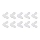 10 Stück Ellenbogen-Schlauchnippel Kunststoff Ellenbogen-Schlauchnippel Kunststofffitting Kunststoff 90 Grad Gleicher Widerhakenverbinder L-Form für Aquarium (10 mm)