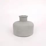 Handworkz | Wadah - mini Vase bauchig aus Beton | wasserdicht | für frische Blumen oder Trockenblumen nutzbar | auch als Kerzenständer für Stabkerzen geeignet | Made in Germany (Grau)