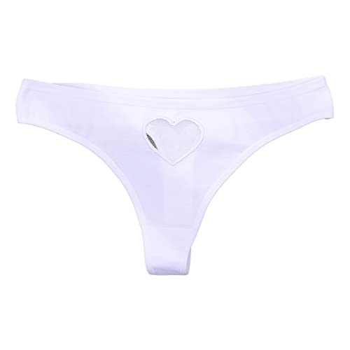 Frauen Baumwolle Slip Tanga Höschen Niedrige Taille Höschen Unterwäsche Unterhose Weibliche Slips Dessous Baumwolle Höschen Unterwäsche Versand Unterwäsche，Yoga-Party-Unterwäsche，Geeignet (White, XL)