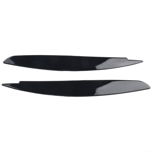 Zilimontt Schwarz Kunststoff Scheinwerfer Augenbrauen Augenlider Abdeckung Trim für 1er Serie E87 E88 E81 E82 2008-2013