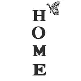 Home Sign Black Letter Mirror Wall Sticker DIY Mirror Effect Butterfly Mirror Wall Sticker Removable Decal Living Room Decoration Home Decoration Accessories Suitable for Living Room Kitchen Corridor