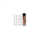 Chriscoco 16G Tragus Piercing Lippenpiercing Labret Piercing Conch Piercing Medusa Edelstahl Silber Helix Piercings Medizinische Ohrstecker Nasenpiercing 6mm