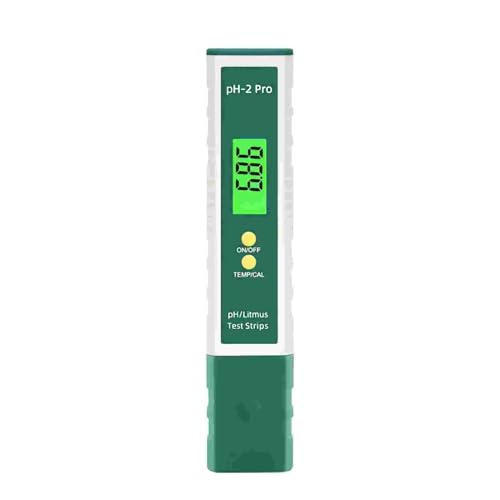 Homcoice pH Messgerät Digital mit Lackmus-Teststreifen Funktion/Temperatur, Multifunktionstester 0,01 hochpräziser pH Tester, IP67 wasserdicht Wasserqualitätstester mit ATC-Funktion, Reset-Funktion