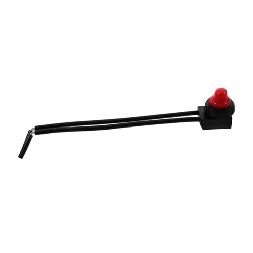 Cabilock Wasserdichter Schalter Druckknopfschalter Motorrad Lichtschalter Motorradschalter Steuerungen Lenkerschalter Motorrad Universal Motorradschalter Motorradteil Roter Kunststoff