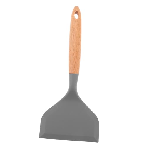 Ciieeo Silikonspatel Silikon Keksspatel Küchenspatel Aus Holz Küchenspatel Tamagoyaki Spatel Küchen Silikonwender Wender Mit Holzgriff Japanische Kochutensilien Graues Kieselgel