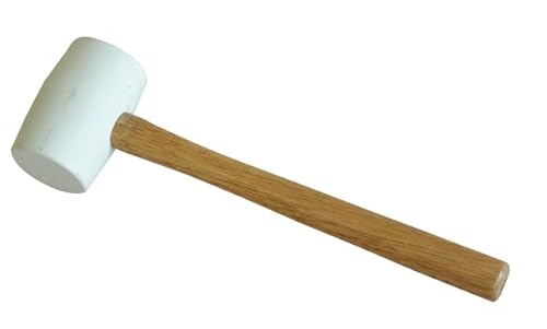 Karl Dahm Gummihammer, Fliesenhammer, 480 g, Gummi-Head, Holz-Handle