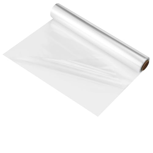 3 Mil Dicke Klare Cellophanfolie,86CM x 30M Klare Cellophan Rolle,Transparent Geschenkfolie Groß,Geeignet für Verschiedene Feiertage und Anlässe wie Valentinstag, Weihnachten, Hochzeiten usw