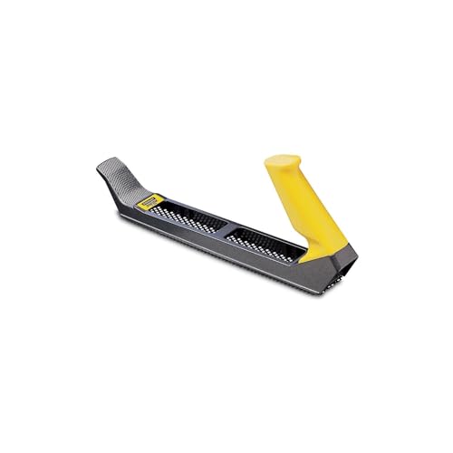 Stanley Surform Standardhobel (315 mm Länge, 255 mm Klingenlänge, fester Kunststoff-Handgriff, zum Hobeln, Feilen, Formen, Glätten, Abziehen und Raspeln) 5-21-296, Silber