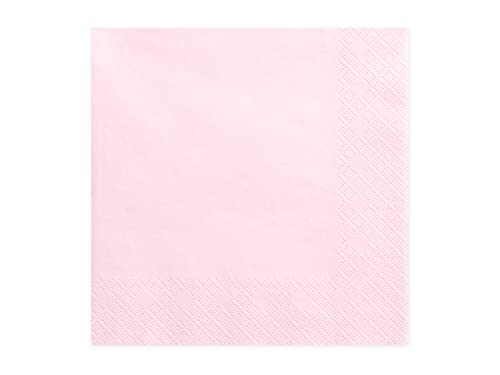 Servietten 33x33 cm 3-lagig 20 Stück Papierservietten Servierten für Geburtstag Hochzeit und Party zartrosa/Dreilagige Servietten in Rosa - Dekorative Servietten Tischdekorationen Einweghandtücher