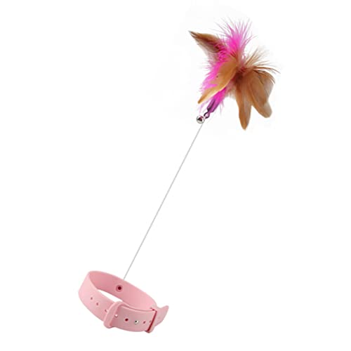 PATKAW Katzenhalsband Stab 1 Stück 37. 5X9x2cm Katze Neckerei Stab Halsband Katzenhalsband Lustiges Spielzeug Katzenstock Selbstheilender Katzenstock Für Katze~Pink