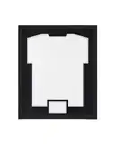 ARTIS Frametheshirt Premium - Trikotrahmen Fußball, Bilderrahmen für Trikot – Objektrahmen - 53,4x63,4x5 cm - Holz-Rahmen in Schwarz - Trikotrahmen Handball, Volleyball, Sporttrikots - Jersey Frame