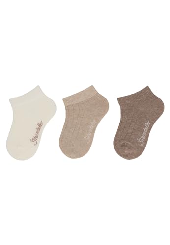 Sterntaler Sneaker -Socken 3er Pack Rippe - Baby Sneaker Socken für Jungen - Sneaker Socken mit Rippenmuster - Socken für Babys im Set - ecru, 22