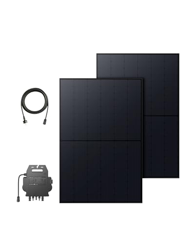 Anker SOLIX Balkonkraftwerk 820W, 2 * 410W Solarmodule und 600W/800W Wechselrichter mit Zubehör, Solaranlage Komplettset mit WLAN, kompatibel für SOLIX E1600 balkonkraftwerk mit speicher