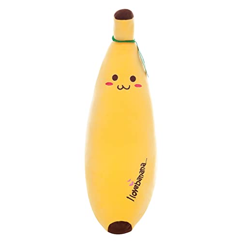 Plüschtier Banane Stofftier Kawaii Banane Kissen Langes,Banane Kuscheltier Plüschkissen,Bananen Plüschtier Cartoon Puppe Gefüllte Plüsch Bananen Kissen Spielzeug Geschenk für Kinder Jungen Mädchen
