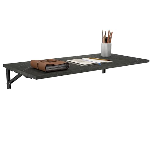 Eccellensedie Wandklapptisch Klapptisch faltbar – Höhenverstellbarer Schreibtisch für Homeoffice, Küche, Büro – Platzsparender Wandtisch mit Stabiler Tischplatte 100x50 cm (Grau)