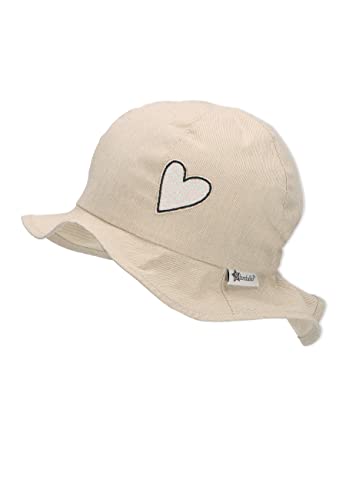 Sterntaler Mädchen Sonnenhut Flimmerherz Hut, beige, 43