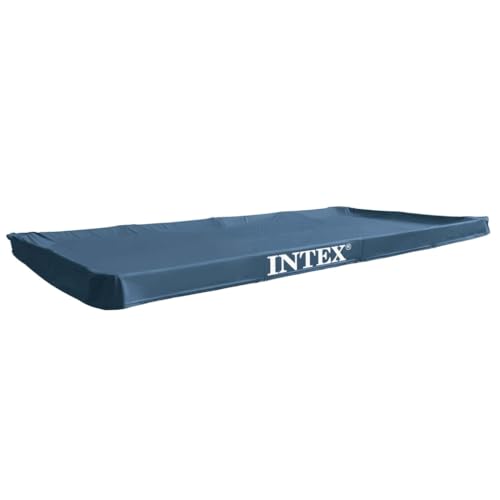 Intex Rectangular Pool Cover - Poolabdeckplane, Blau, 450 x 220 x 20 cm - Für Rectangular Frame Pool