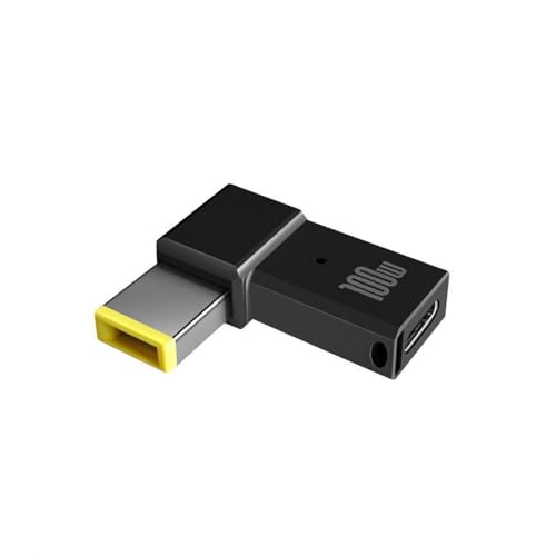 JZK 100 W 5 A Typ C Buchse auf Slim Tip Adapter, USB C auf rechteckigen Anschluss Konverter, PD Schnellladekonverter für Thinkpad für Lenovo Rechteckigen Anschluss Laptops