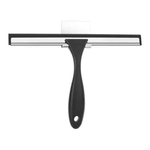 NileHome Duschabzieher Duschwischer für Glastür Edelstahl Fenster Squeegee Allzweck Heavy-Duty Bad Squeegee für Dusche Glastür und Fliesen Reinigung Kunststoff Non-Slip-Griff 10 Zoll