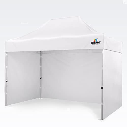 BRIMO Festzelt 100% Wasserdicht mit 3 Seitenteilen - 5 Jahre Garantie (2x3 m, Weiß)