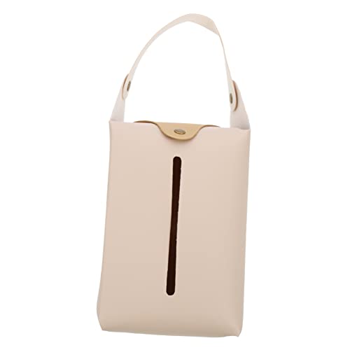 BESTYASH Auto Serviettenhalter aus PU Moderner Tissue Box Organizer für Büro Auto Zuhause und Praktische Aufbewahrungstasche für Taschentücher