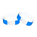 Chstarina 100 Stück Eintrittsbänder, Einlassbänder, Papier-Armbänder, Einlassbändchen, Partybänder, Wasserfeste Securebänder, Kontrollbänder in Bunten Farben - 25×2cm (Blau)