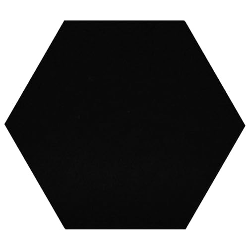 Schwarzes Filz Sechseck Hexagon - Deko Basteln 3-60 cm, Pack mit:10 Stück, Breite:9cm breit