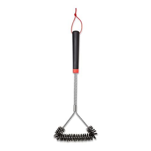 Weber Three-Sided Grill Brush Dreiseitige Grillb rste, 46 cm, Schwarz/Silber, 6278