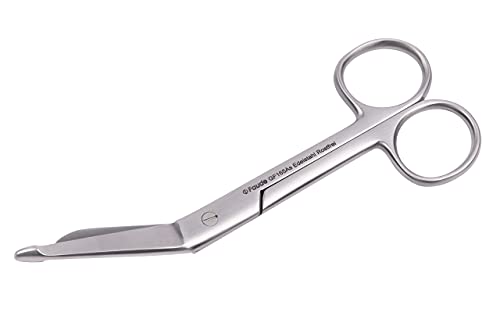 Hochwertige Faude Verbandschere nach Lister !!extra scharf!! für Verband, Pflaster und Kleider, rostfreier Edelstahl (mittel 14,5cm)