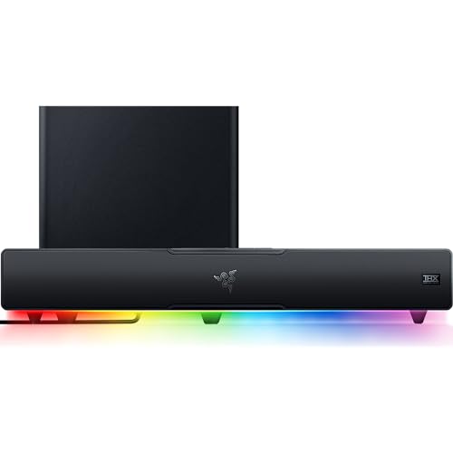 Razer Leviathan V2 - PC-Gaming-Soundbar (mit Dolby 5.1 Surround Sound, leistungsstarkem Subwoofer für Tiefe Bässe, ideal für Gaming, Filme und Musik) Schwarz