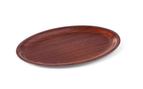 HENDI 507933 Woodform Serviertablett, Oval, Mahagonifarben