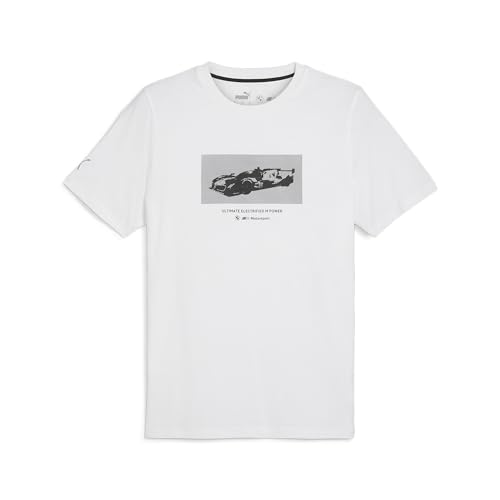 PUMA Herren BMW M Motorsports New Essentials Car Craphic Tee, Puma, Weiß, XL