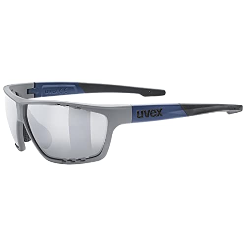 uvex sportstyle 706 - Sportbrille für Damen und Herren - starker Schutz vor Sonnenstrahlung - druckfreier Sitz & perfekter Halt - rhino deep space matt/silver - one size