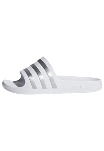 adidas Unisex Kinder Adilette Aqua Slides Kids, Cloud White / Silver Met / Cloud White, 37