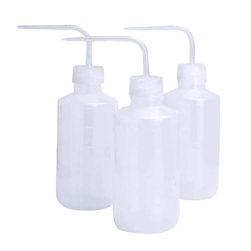 OLIREW 3pcs Squeeze Wash Bottle 250ml Tattooing Wash Bottle Wash Bottle with Delivery Tube and Cap