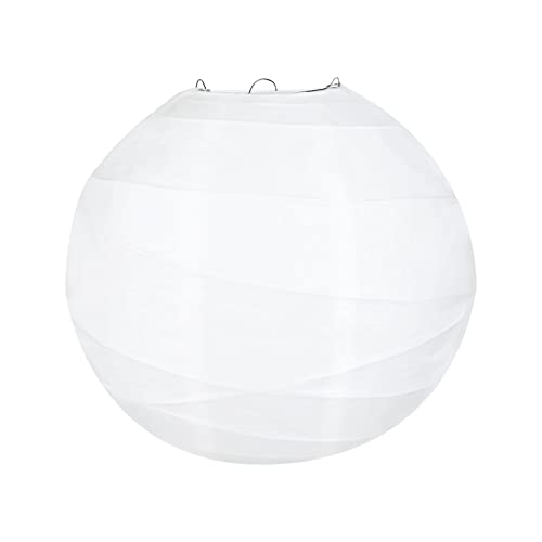 Encham Lampenschirm Gerippter Papierlaterne runde Lampion 30 cm 12" Deko für Party Garten Hochzeit Geburtstage Dekoration